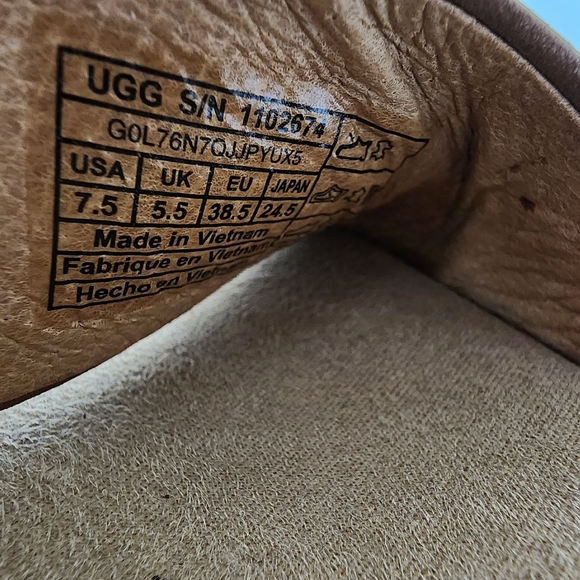 UGG Zoe II Wedge Sandals Leather Cork Ankle Strap Brown Boho 7.5 - Picture 14 of 14